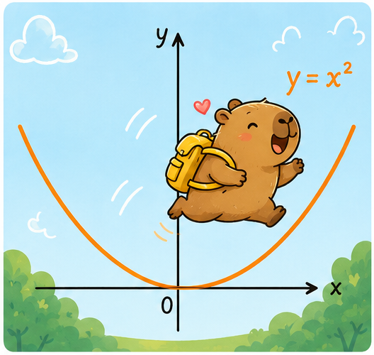 Capybara with a backpack ready to learn